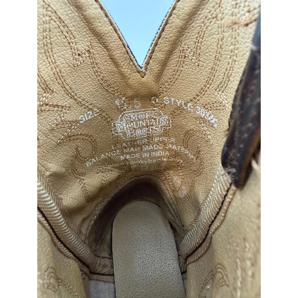 Smoky Mountain Boots Kids Denver Brown Leather Western Cowboy Boots 11.5 D